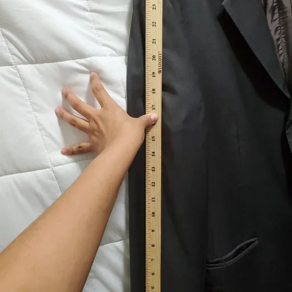 Sartoriale Marzotto Blazer Sport Coat Jacket Men Italy 44L Dark Gray wool - Picture 9 of 12